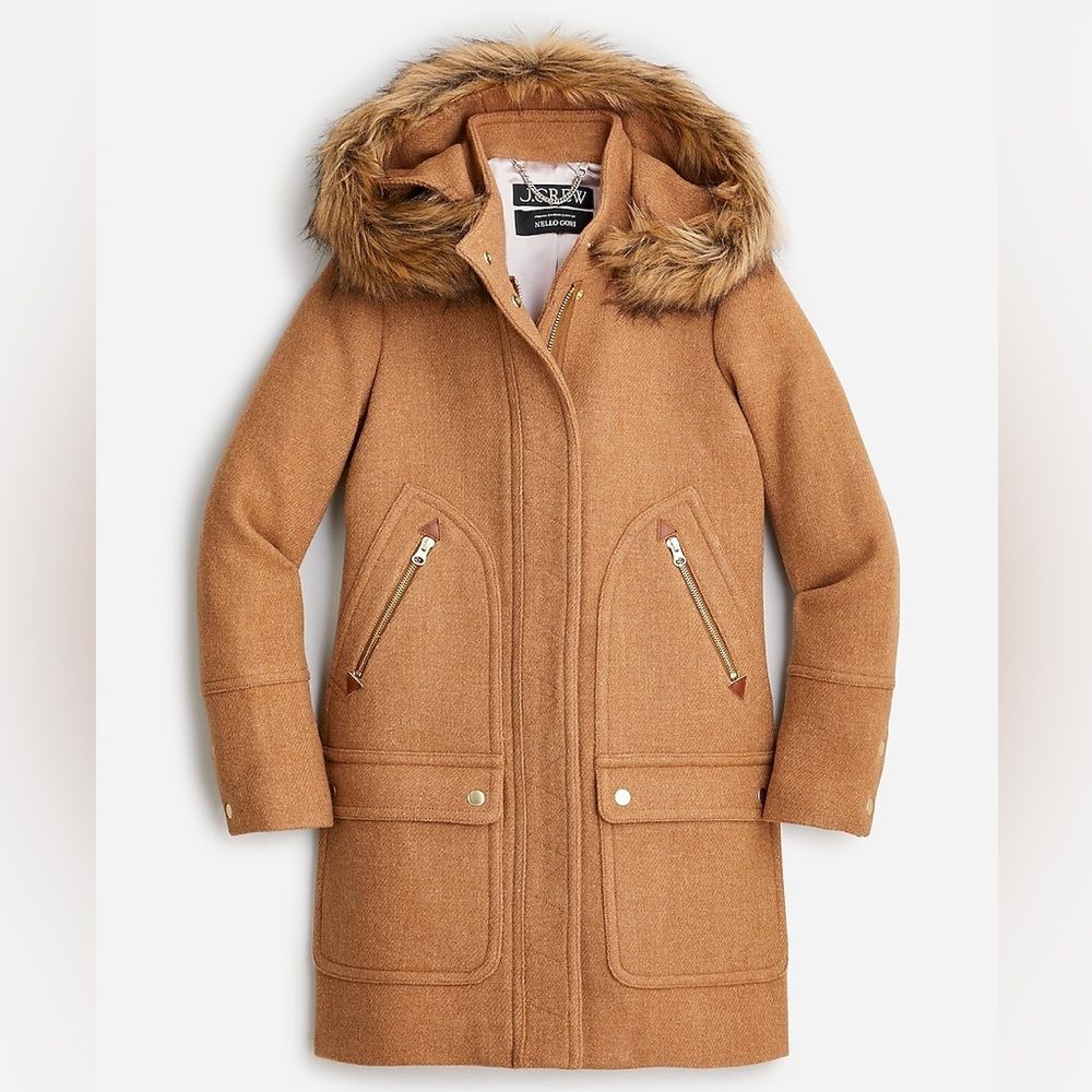 J. Crew Stadium Cloth Hooded Chateau Parka - sz 00P